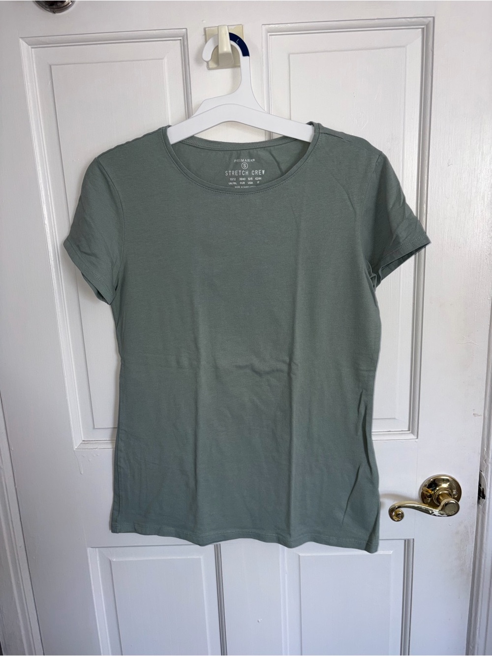 Primark Sage Green Short Sleeve Stretch Crew Tee